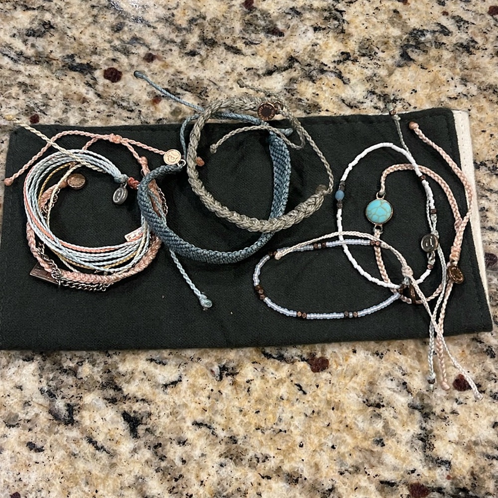 Pura Vida bracelets - 7 different styles, adjustable straps, braided & beaded.